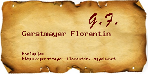 Gerstmayer Florentin névjegykártya