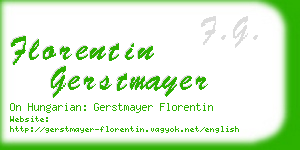 florentin gerstmayer business card